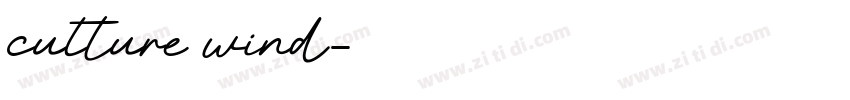 culture wind字体转换